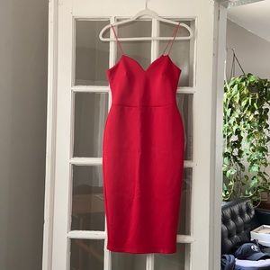 ASOS strappy red cocktail dress